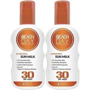 Beach Day Koruyucu Sun Mılk Süt Losyon 30F 150ML Sprey (2 Li Set)