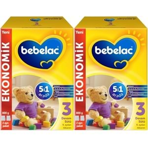 Bebelac 800GR No:3 Devam Sütü (9-12 Ay) (2 Li Set)