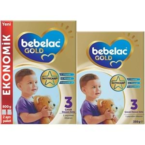 Bebelac Gold 1150GR (800GR+350GR) No:3 Devam Sütü (1+ Yaş) (3 Lü Set)