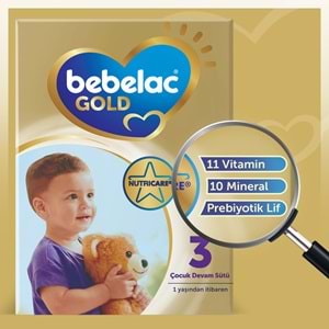 Bebelac Gold 1150GR (800GR+350GR) No:3 Devam Sütü (1+ Yaş) (3 Lü Set)