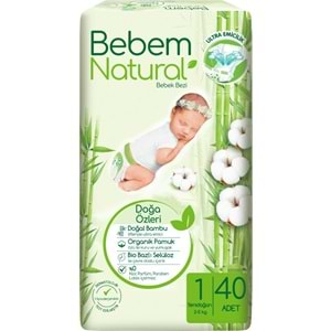 Bebem Bebek Bezi Natural Jumbo Aylık Pk Beden:1 (2-5Kg) Yenidoğan 160 Adet