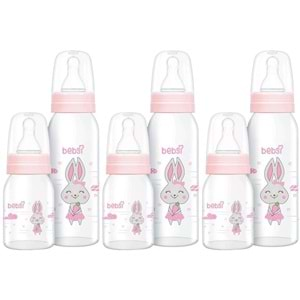 Bebsi Cam Biberon Seti Pembe (250ML+125ML) (3 Lü Set)