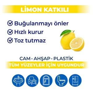 Bingo Clean Yüzey Temizlik Havlusu 96 Yaprak Limon Kokulu Plastik Kapaklı (4 Lü Set) 384 Yaprak