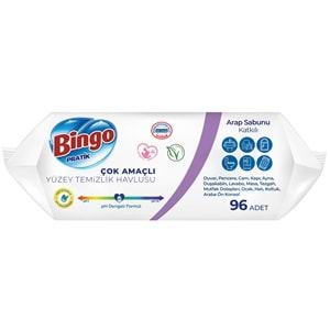 Bingo Clean Yüzey Temizlik Havlusu (Karma 9 Lu Set) (Beyaz Sabun/Limon Kokulu/Lavanta Kokulu)