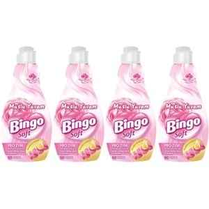 Bingo Soft Çamaşır Yumuşatıcı Konsantre 1440ML Mutlu Yuvam (4 Lü Set)