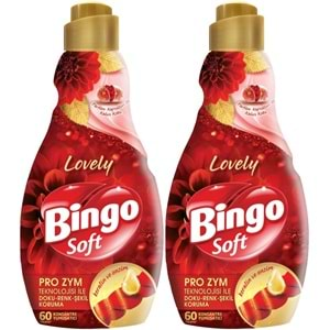 Bingo Soft Çamaşır Yumuşatıcı Konsantre 1440ML Lovely (2 Li Set)