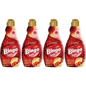 Bingo Soft Çamaşır Yumuşatıcı Konsantre 1440ML Lovely (4 Lü Set)