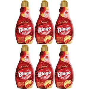 Bingo Soft Çamaşır Yumuşatıcı Konsantre 1440ML Lovely (6 Lı Set)