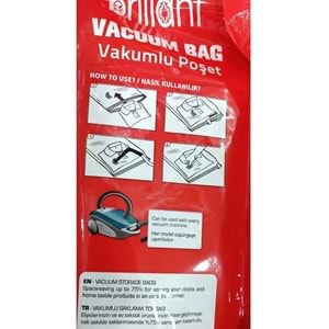 Brillant Vakumlu Poşet/Hurç XLarge/XX Large (İç Adet 3) (2 Li Set)