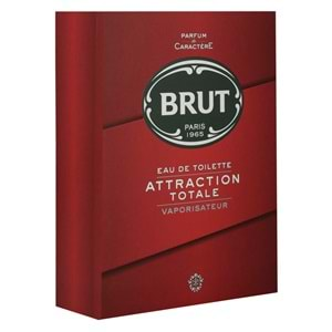 Brut Parfüm Erkek/Men 100ML Attraction Totale Edt (Kırmızı) (2 Li Set)