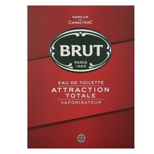 Brut Parfüm Erkek/Men 100ML Attraction Totale Edt (Kırmızı) (2 Li Set)