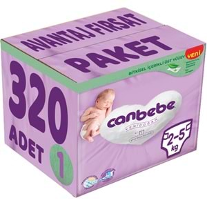 Canbebe Bebek Bezi Beden:1 (2-5Kg) Yeni Doğan 320 Adet Avantaj Fırsat Pk