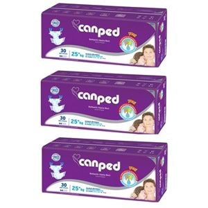 Canped Hasta Bezi Çoçuklar İçin Bel Bantlı Tekstil Yüzeyli 90 Adet XS (3Pk*30)