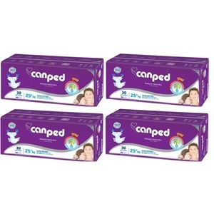 Canped Hasta Bezi Çoçuklar İçin Bel Bantlı Tekstil Yüzeyli 120 Adet XS (4Pk*30)