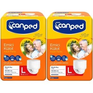 Canped Emici Külot Hasta Bezi Büyük-Large 16 Adet (2Pk*8)