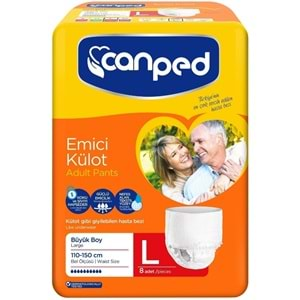 Canped Emici Külot Hasta Bezi Büyük-Large 16 Adet (2Pk*8)