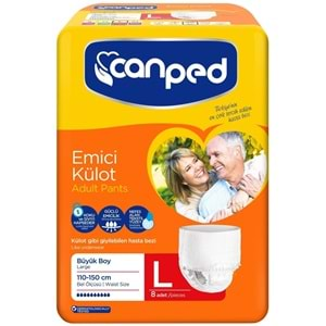 Canped Emici Külot Hasta Bezi Büyük-Large 96 Adet (12Pk*8)