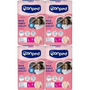 Canped Külotlu Mesane Pedi - İnce Emici Külot Büyük/Large 36 Adet (4Pk*9)