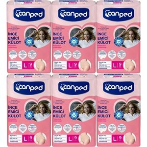 Canped Külotlu Mesane Pedi - İnce Emici Külot Büyük/Large 54 Adet (6Pk*9)