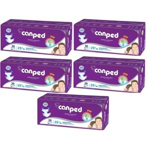 Canped Hasta Bezi Çoçuklar İçin Bel Bantlı Tekstil Yüzeyli 150 Adet XS (5Pk*30)