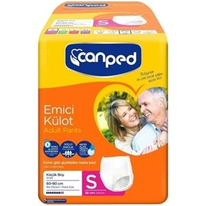 Canped Emici Külot Hasta Yetişkin Bezi Small/Küçük-S 60 Adet Dev Ekonomik Pk (2PK*30)