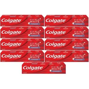 Colgate Diş Macunu 75ML Visible White/Görünür Beyazlık (9 Lu Set)