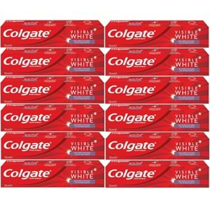 Colgate Diş Macunu 75ML Visible White/Görünür Beyazlık (12 Li Set)