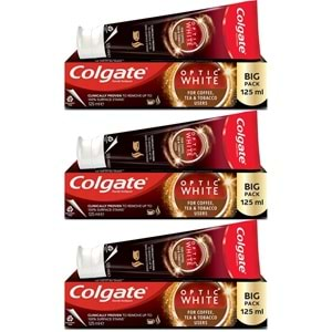 Colgate Diş Macunu Optic White 125ML Çay-Kahve-Sigara (3 Lü Set)