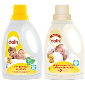 Dalin Çamaşır Deterjanı 1.5LT Klasik+1500ML Sensitive Sabun Kokulu (2 Li Set)