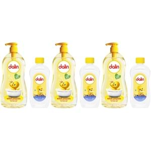 Dalin Bebek Şampuanı Klasik 700ML Pompalı + 100ML Bebek Yağı (Rahat ve Mutlu) (3 Lü Set)