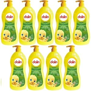 Dalin Bebek Saç & Vücut Şampuanı 700ML Nem ve Koruma Avakado Özlü (Pompalı) (9 Lu Set)