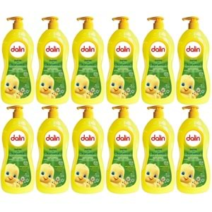 Dalin Bebek Saç & Vücut Şampuanı 700ML Nem ve Koruma Avakado Özlü (Pompalı) (12 Li Set)