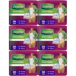 Depend Emici Külot Hasta Bezi Medium - Orta Kadın 180 Adet (6PK*30)