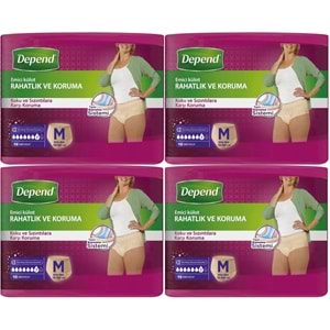 Depend Emici Külot Hasta Bezi Medium - Orta Kadın 40 Adet (4PK*10)