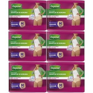 Depend Emici Külot Hasta Bezi Medium - Orta Kadın 60 Adet (6PK*10)