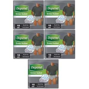 Depend Emici Külot Hasta Bezi Large - Büyük Erkek 50 Adet (5PK*10)