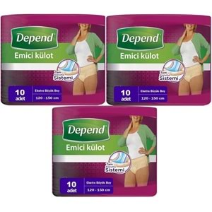 Depend Emici Külot Hasta Bezi XL - Extra Büyük Kadın 30 Adet (3PK*10)