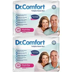 Dr.Comfort Yetişkin Hasta Bezi Bel Bantlı Tekstil Yüzeyli S - Küçük - Small 60 Adet (2PK*30)