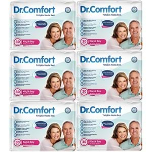 Dr.Comfort Yetişkin Hasta Bezi Bel Bantlı Tekstil Yüzeyli S - Küçük - Small 180 Adet (6PK*30)