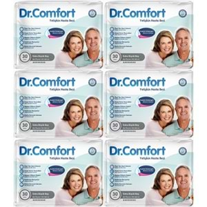 Dr.Comfort Yetişkin Hasta Bezi Bel Bantlı Tekstil Yüzeyli XL - Ekstra Büyük 180 Adet (6PK*30)