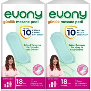 Evony Günlük Mesane Pedi Ekstra Uzun 36 Adet (2PK*18)