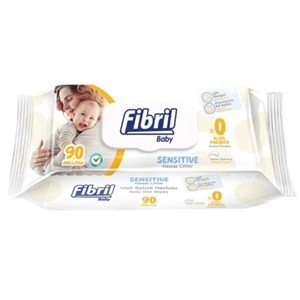 Fibril Islak Havlu Mendil 90 Yaprak Baby Sensitive Plastik Kapaklı (3 Lü Set) 270 Yaprak