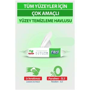 Fibril Yüzey Temizlik Havlusu 50 Yaprak XL Temizlik Kokulu 5 Li Set 250 Yaprak Plastik Kapaklı