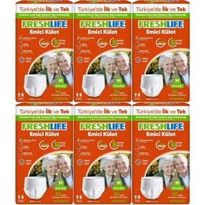 FreshLife Emici Külot Hasta Bezi Medium - Orta - M 180 Adet (6PK*30)