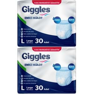 Giggles Hasta Bezi Yetişkin Emici Külot L-Büyük 60 Adet (2Pk*30)