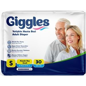 Giggles Hasta Bezi Yetişkin Bel Bantlı Tekstil Yüzey Küçük - Small (S) 90 Adet (3PK*30)