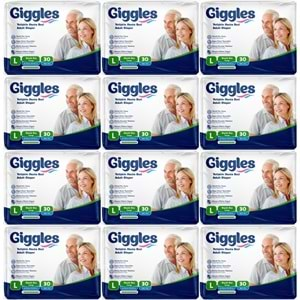 Giggles Hasta Bezi Yetişkin Bel Bantlı Tekstil Yüzey Büyük - Large (L) 360 Adet (12PK*30)