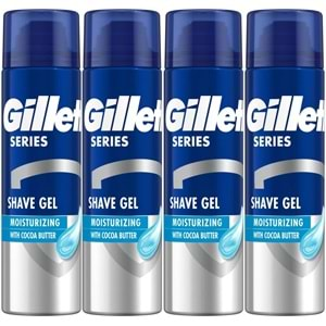 Gillette Traş Jeli Series 200ML Nemlendirici (4 Lü Set)