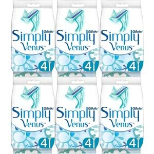 Gillette Simply Venus 2 Kullan At Kadın Tıraş Bıçağı 24 Lü Set (6PK*4)