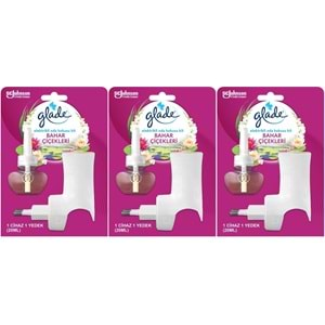 Glade Elektrikli Oda Kokusu Kit Bahar Çiçekleri (3 Lü Set)